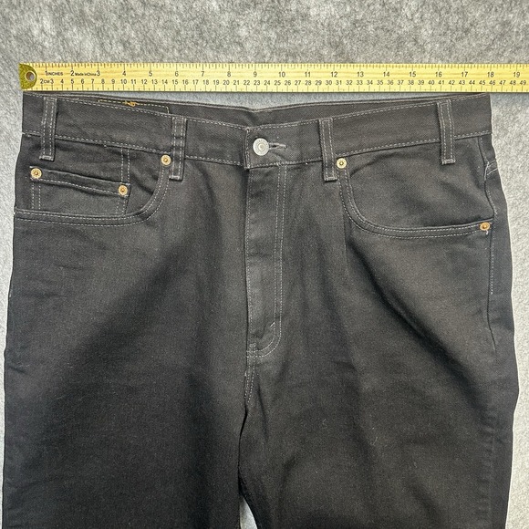 Vintage Levi's 550 Black Jeans 38x30 (36x29) Mens Batwing Relaxed Fit Baggy‎ Y2K - Picture 11 of 11